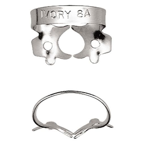 Ivory Rubber Dam Clamp #8A, Winged, Stainless Steel, for Molars, 1 Each, 50057336 thumbnail 5