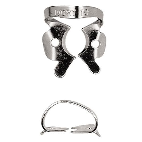 Ivory Stainless Steel Rubber Dam Clamp #10 Winged Molar, Single, 50057338 thumbnail 4