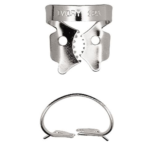Ivory Stainless-Steel Rubber Dam Clamp #12A, Winged, Serrated Jaws, 1/Pk, 50057348 thumbnail 9
