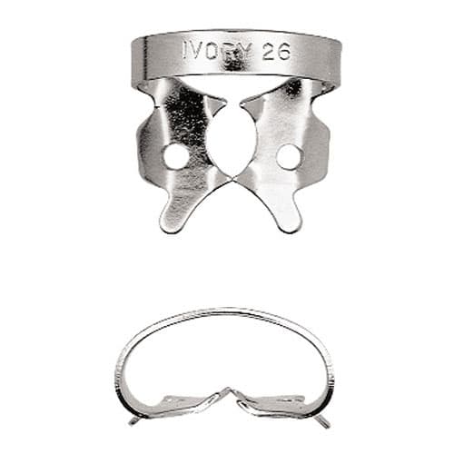 Ivory Rubber Dam Clamp, Winged, #26, Stainless Steel, Regular Molar, 50057370 thumbnail 5