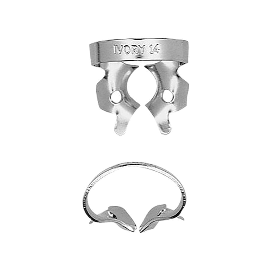Ivory Tiger Rubber Dam Clamp, #14T, Winged, Serrated, Molar Partially Erupted, 1 Each, 50057849 thumbnail 7