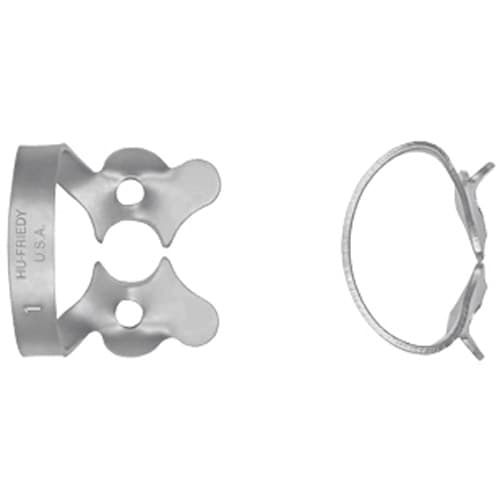 Hu-Friedy Satin Steel Rubber Dam Clamp #1, Winged, Upper Premolars, 1/Pk, RDCM1 thumbnail 6
