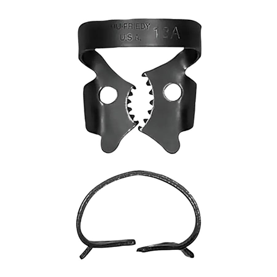 Hu-Friedy Black Line Rubber Dam Clamp #13A, Winged, Lower Left Molars, Satin Steel, RDCM13AX thumbnail 4