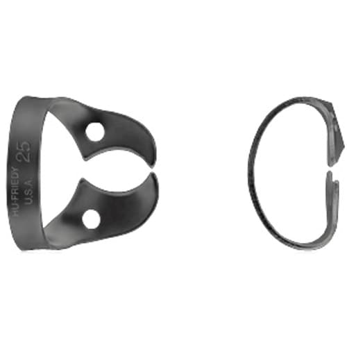 Hu-Friedy Satin Steel Rubber Dam Clamp, Wingless, Size 25, Upper Left/Lower Right Molars, RDCM25 thumbnail 4