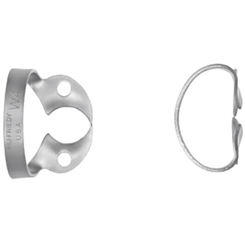 Hu-Friedy Satin Steel Rubber Dam Clamp #4, Winged, Small Upper Molars, 1 Each, RDCM4 thumbnail 6