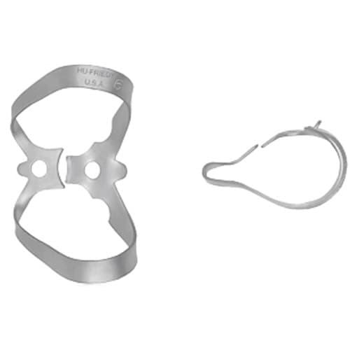 Hu-Friedy Satin Steel Rubber Dam Clamp, #6, Anterior, Winged, 1/Pk, RDCM6 thumbnail 6