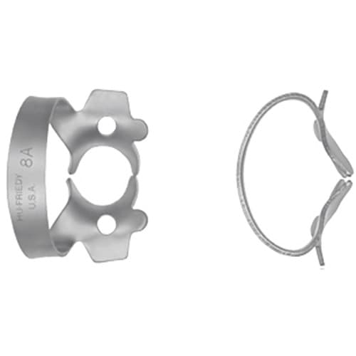 Hu-Friedy Satin Steel Rubber Dam Clamp, Winged, Size 8A, for Molars, 1 Each, RDCM8A thumbnail 4