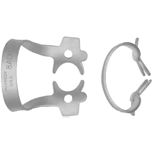 Hu-Friedy Satin Steel Rubber Dam Clamp, #8AD, Winged, Molars, 1/Pk, RDCM8AD thumbnail 5