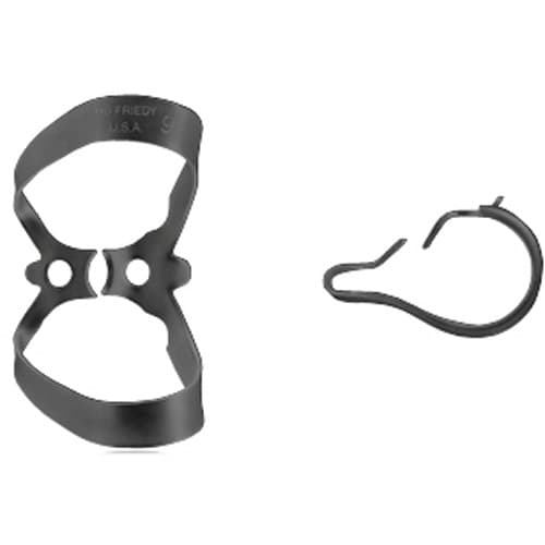 Hu-Friedy Rubber Dam Clamp #9, Anterior, Satin Steel, Winged, 1/Pk, RDCM9 thumbnail 6