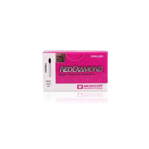 NeoDiamond FG Diamond Bur, Coarse, Flat End Taper, #848 (0916.10C), 1.6 mm Diameter, 10.0 mm Length, Green Ring, 25/Pkg thumbnail 2