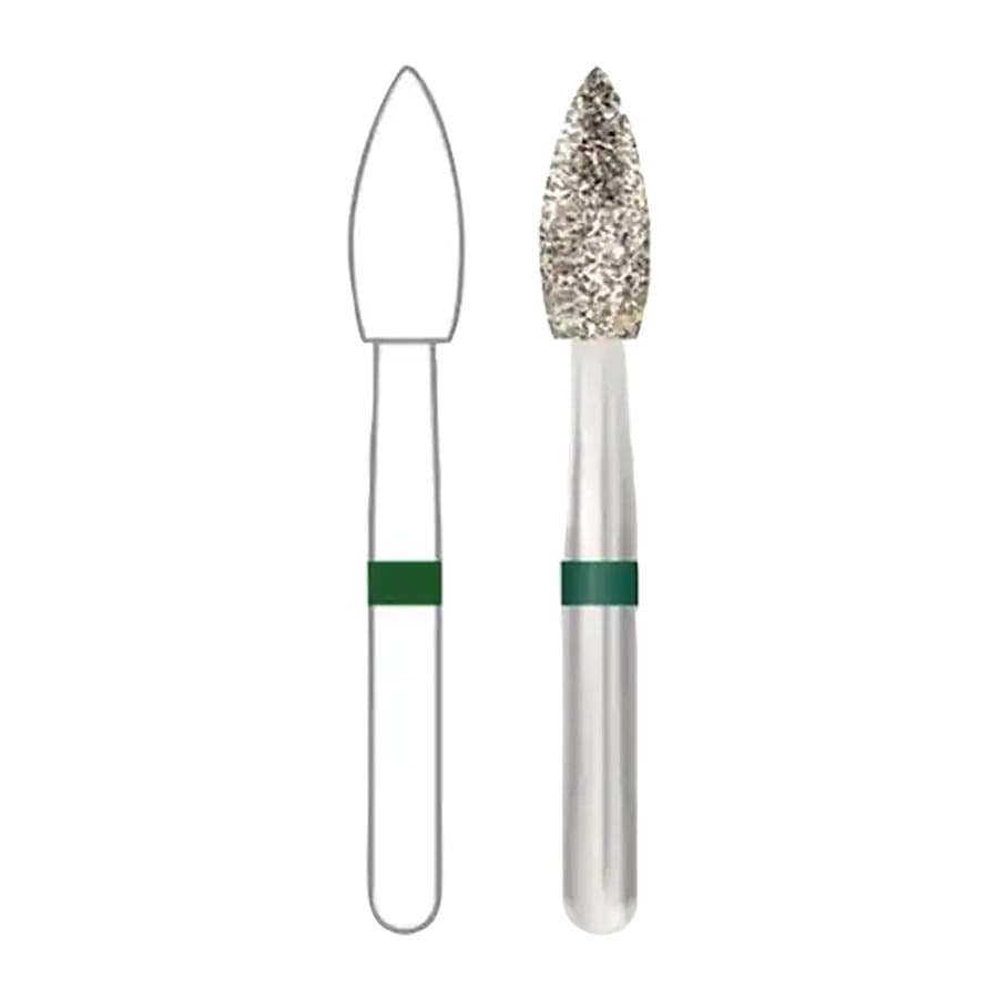 Midwest Once Single Use Diamond Bur, FG, Coarse, Football, #368, 2.3 mm Diameter, 5.2 mm Length, Sterile, 25/Pkg, 1368023C thumbnail 10