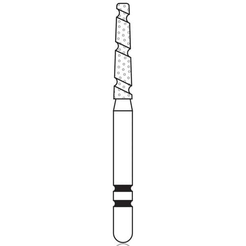 Two Striper TS2000 Diamond Bur, FG, Coarse, KR Taper Flat End, #2001.8KR, 1.6mm Major/1.1mm Minor Diameter, 8mm Length, 5/Pkg, #2000021 thumbnail 5