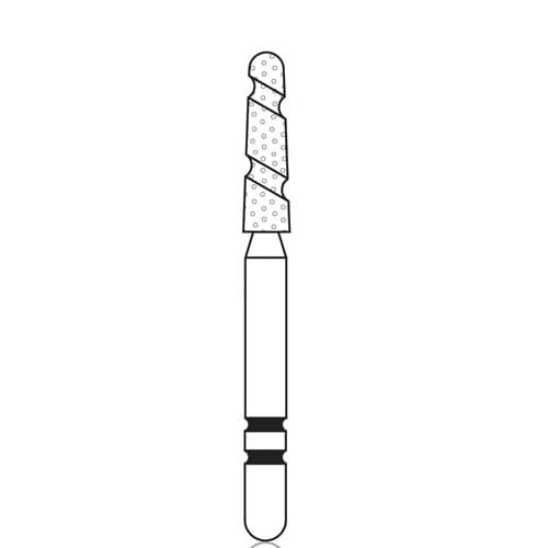 Two Striper TS2000 Diamond Bur, FG, Round End Taper, #2005.7, Coarse, 5/Pkg, 2000057 thumbnail 5