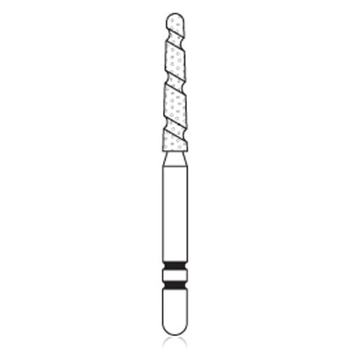 Two Striper TS2000 ShortCut Diamond Bur FGSS, Round End Taper, #2004.9S, Coarse, 5/Pk, 2000141 thumbnail 5