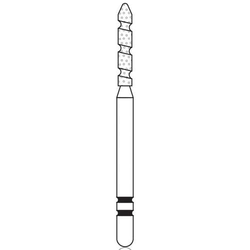 Two Striper TS2000 Diamond Bur, Bevel-End Cylinder, FG, Coarse, #2016.8, 1.4 mm Diameter, 8 mm Length, 5/Pkg, 2000168 thumbnail 5