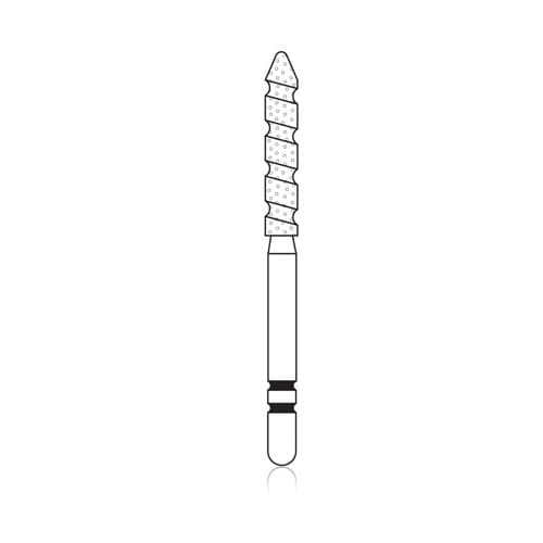 Two Striper TS2000 Diamond Bur, FG, Bevel-End Cylinder, #2016.10, Coarse, Green, 1.8 mm, 5/Pk, 2000170 thumbnail 6