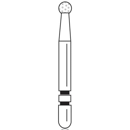 Premier Two Striper Diamond Bur, FG, Round, #120 Fine, 5/Pkg, 1.6mm Diameter, 1.5mm Length, 2015015 thumbnail 4