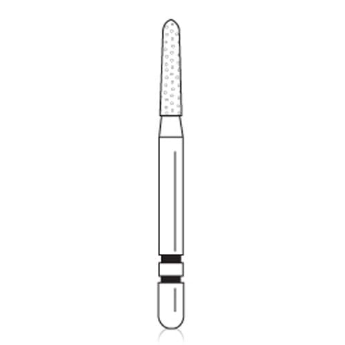 Premier Two Striper Diamond Bur, Friction Grip, Flame, Coarse, #243.6C, 5/Pk, 2015061 thumbnail 4