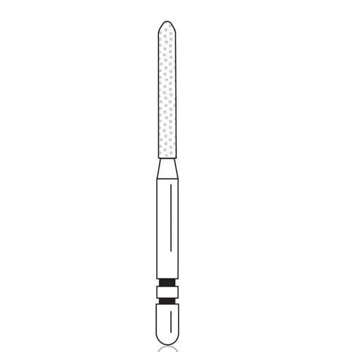Two Striper® Diamond Bur FG #244.10, Coarse, Bevel-End Cylinder, 1.3 mm Major/0.5 mm Minor Diameter, 10.0 mm Length, 5/Pkg, 2015064 thumbnail 5