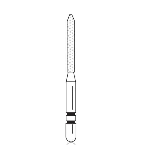 Two Striper® Diamond Bur FG #250.9, Fine, Red Ring, Bevel-End Cylinder, 1.2 mm Major/0.4 mm Minor Diameter, 9.0 mm Length, 5/Pkg, 2015086 thumbnail 5