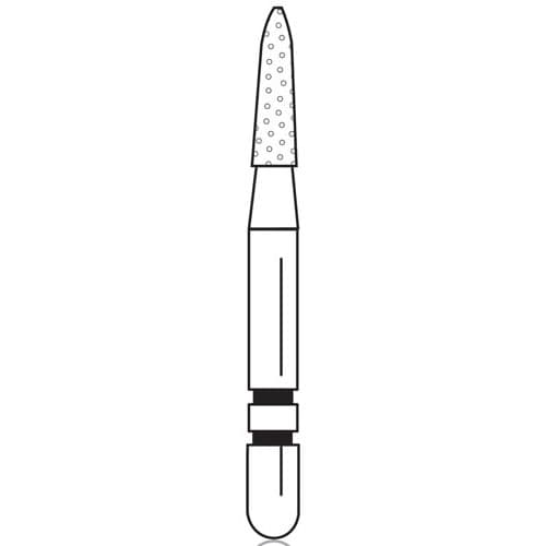Two Striper Diamond Bur, FG, Flame, #270.5, Coarse, Green, 1.6 mm Major/0.5 mm Minor Diameter, 5.0 mm Length, 5/Pk, 2015135 thumbnail 5