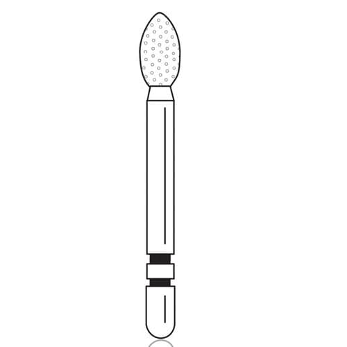 Premier Two Striper Diamond Bur FG #283.4, Coarse, Football Shape, 2.5 mm Diameter, 4.0 mm Length, Green Ring, 5/Pk, 2015142 thumbnail 11