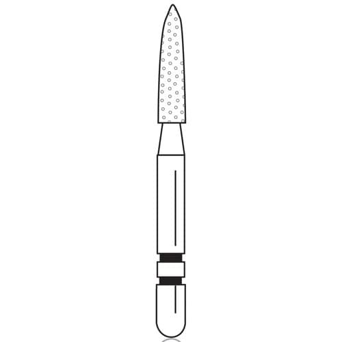 Two Striper® Diamond Bur, FG, Fine, Flame #270.6.5F, 1.9 mm Major/0.4 mm Minor Diameter, 6.5 mm Length, 5/Pkg, 2015167 thumbnail 5