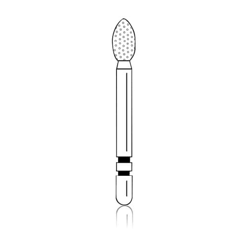 Two Striper® Diamond Bur FG, Very Fine, Football Shape #283.4, 2.5 mm Diameter, 4.0 mm Length, Yellow Ring, 5/Pkg, 2015202 thumbnail 5
