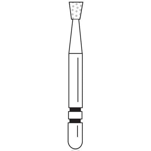 Two Striper Diamond Bur, FG, Inverted Cone, #320.2, Coarse, Green, 1.7 mm Major/1.3 mm Minor Diameter, 2.0 mm Length, 5/Pk, 2015217 thumbnail 6