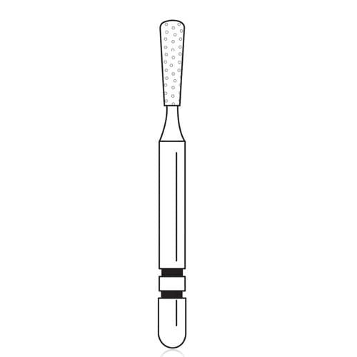 Two Striper® Diamond Bur FG, Coarse, Pear, #364.5, 1.4 mm Major/1.0 mm Minor Diameter, 5.0 mm Length, Green Ring, 5/Pkg, 2015227 thumbnail 4