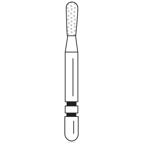 Two Striper® Diamond Bur, FG, Fine, Red Ring, Pear Shape, #365.4F, 1.5 mm Major/1.2 mm Minor Diameter, 4.0 mm Length, 5/Pkg, 2015245 thumbnail 4