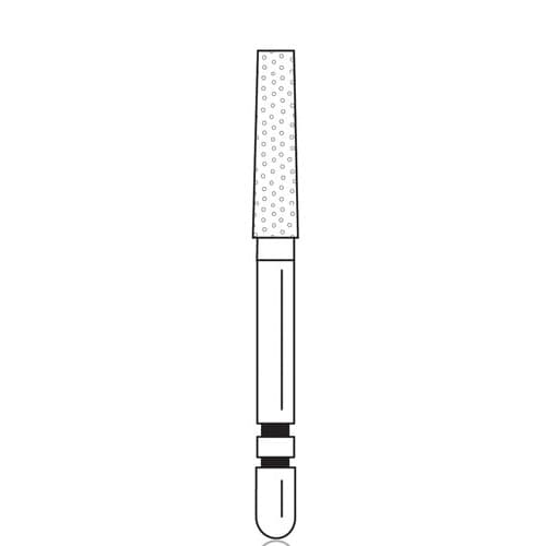 Two Striper® Diamond Bur FG, Coarse, Flat End Taper, #724.8C, 2.0 mm Major/1.5 mm Minor Diameter, 8.0 mm Length, Green Ring, 5/Pkg, 2015259 thumbnail 5