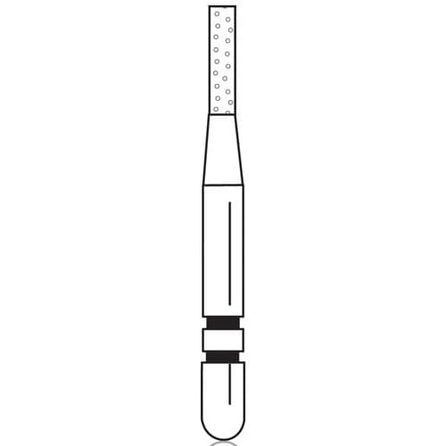 Two Striper® Diamond Bur FG #513.4 Medium, Flat-End Cylinder, 1.0 mm Diameter, 4.0 mm Length, Blue Ring, 5/Pkg, 2015288 thumbnail 4