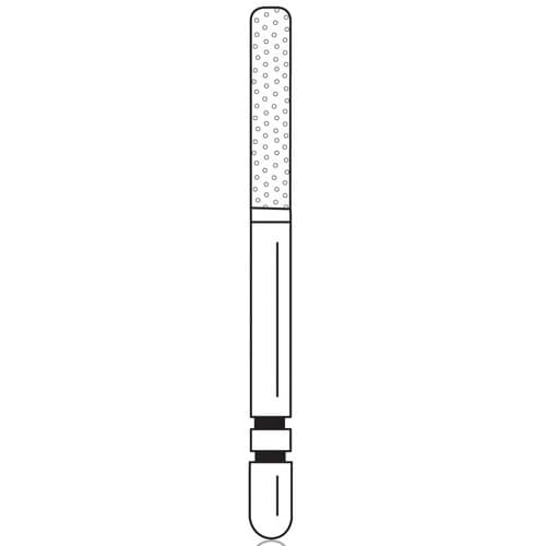 Two Striper® Diamond Bur FG, KS Cylinder Round End, Coarse, Green Ring, #587.8C, 1.8 mm Diameter, 8.0 mm Length, 5/Pkg, 2015304 thumbnail 5