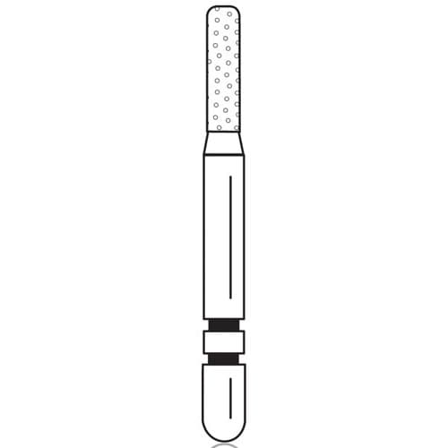 Two Striper Diamond Bur, FG, KS Cylinder Round Edge, #585.5, Coarse, Green, 1.3 mm, 5/Pk, 2015305 thumbnail 5