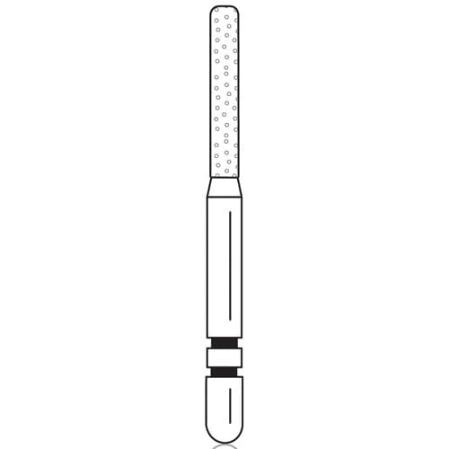 Two Striper® Diamond Bur FG, Fine, KS Cylinder Round End, #585.8, 1.4 mm Diameter, 8.0 mm Length, 5/Pkg, 2015306 thumbnail 5