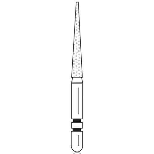 Two Striper Diamond Bur, FG, Flat-End Taper, 700.11, Coarse, Green, 1.8 mm Major / 0.7 mm Minor Diameter, 11 mm Length, 5/Pk, 2015337 thumbnail 6