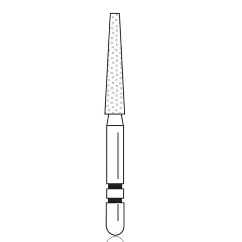 Premier Two Striper Diamond Bur, FG, Flat-End Taper, 701.9, Coarse, Green, 5/Pk, 2015341 thumbnail 10