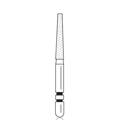 Two Striper Diamond Bur, FG, Flat-End Taper, #703.9, Coarse, Green, 1.8 mm Major/1.1 mm Minor, 9.0 mm Length, 5/Pk, 2015346 thumbnail 6