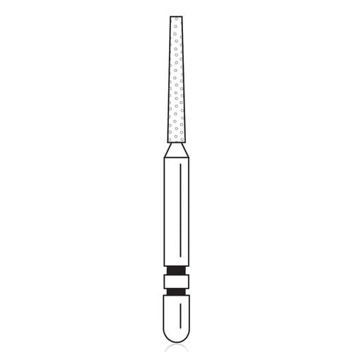 Two Striper Diamond Bur, FG, Flat-End Taper, 721.8, Coarse, Green, 1.2 mm Major/0.8 mm Minor Diameter, 8.0 mm Length, 5/Pk, 2015355 thumbnail 5