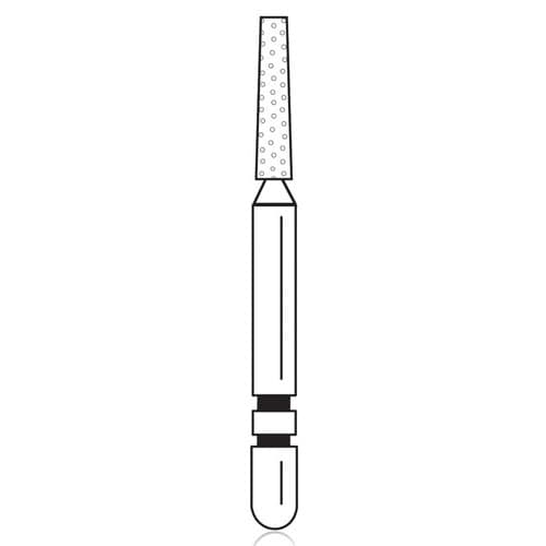 Two Striper Diamond Bur, FG, Flat-End Taper, 722.6, Coarse, Green, 1.4 mm Major/1.0 mm Minor Diameter, 6.0 mm Length, 5/Pk, 2015357 thumbnail 6