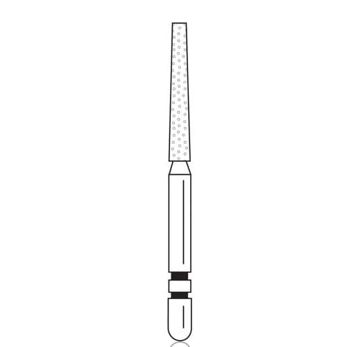 Two Striper Diamond Bur, FG, Flat-End Taper, 722.10, Coarse, Green, 1.6 mm Major/1.0 mm Minor Diameter, 10 mm Length, 5/Pk, 2015359 thumbnail 10