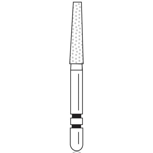 Two Striper Diamond Bur, FG, Flat-End Taper, 703.8, Fine, Red, 1.8 mm Major/1.2 mm Minor, 8 mm Length, 5/Pk, 2015375 thumbnail 6
