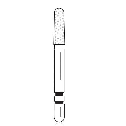 Two Striper Diamond Bur, FG, Round-End Taper, 784.6, Coarse, Green, 1.9 mm Major/1.6 mm Minor Diameter, 6.0 mm Length, 5/Pk, 2015429 thumbnail 6