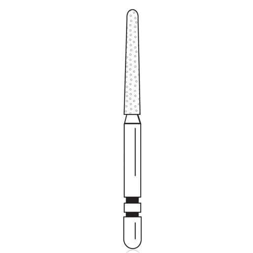 Two Striper Diamond Bur, FG, Round-End Taper, 782.10, Fine, Red, 1.6 mm Major/1.1 mm Minor, 10 mm Length, 5/Pk, 2015435 thumbnail 10