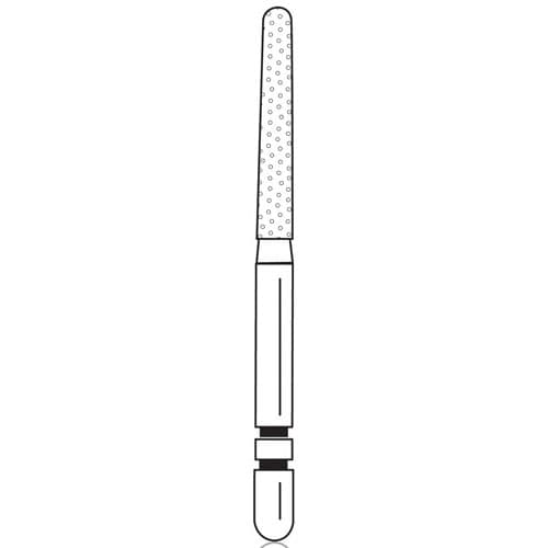 Two Striper Operative Diamond Bur, FG, Round End Taper, #783.10, Fine, Red, 1.8 mm Major/1.3 mm Minor, 10 mm Length, 5/Pk, 2015438 thumbnail 5