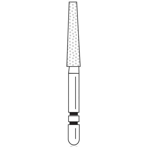Two Striper® Diamond Bur FG #727.10C, Coarse, Flat-End Taper, 2.3 mm Major/1.4 mm Minor Diameter, 10.0 mm Length, Green Ring, 5/Pkg, 2015450 thumbnail 5