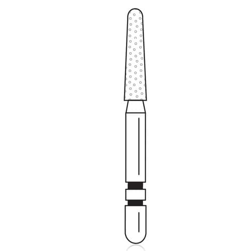 Two Striper Diamond Bur, FG, Round-End Taper, 770.7, Coarse, Green, 1.8 mm Major/1.2 mm Minor Diameter, 7.0 mm Length, 5/Pk, 2015458 thumbnail 6