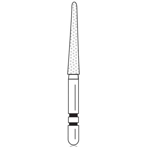 Two Striper Diamond Bur FG, Round End Taper, #799.11, Coarse, Green, 5/Pk, 2015475 thumbnail 6