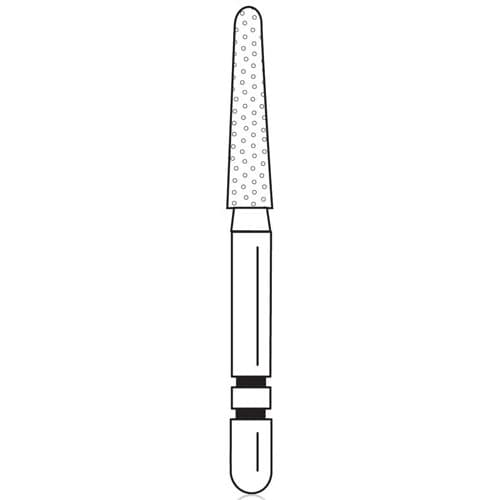 Premier Two Striper Diamond Bur, FG, Round-End Taper, #770.8, Fine Grit, Red Ring, 5/Pk, 2015487 thumbnail 10